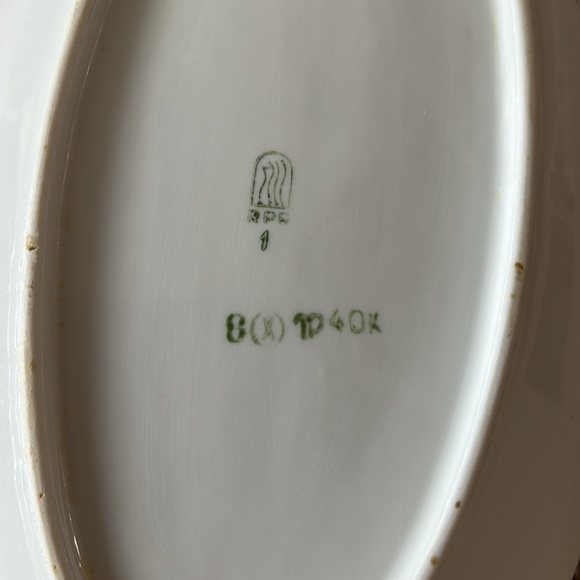 Riga Porcelain Factory Vintage Collectible Oval Plate - Picture 5 of 6